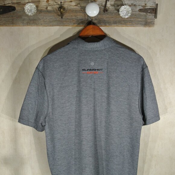 Men's Lululemon Grey Polo - Polaris Slingshot Racing Branded ROC - Size XL - Picture 7 of 13